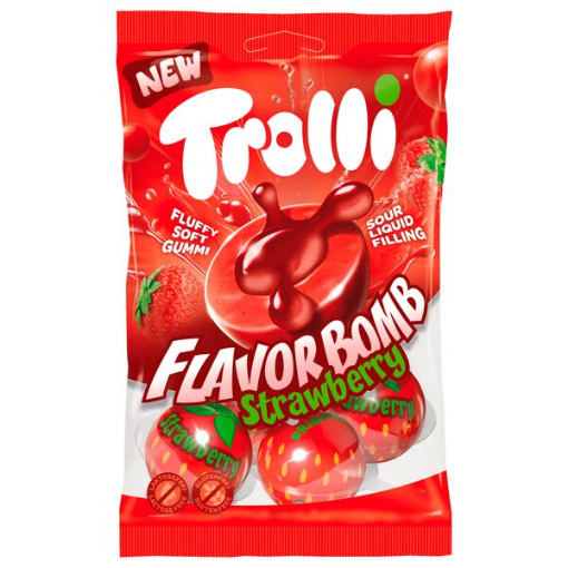 Billede af Trolli Flavorbomb Jordbær 75 g.