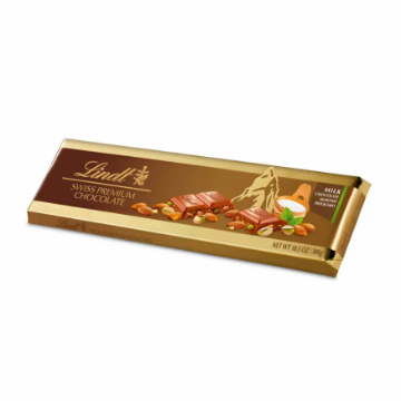 Billede af Lindt Premium Mælk Mandel-Pistacie 300gMHT.04-08-2026