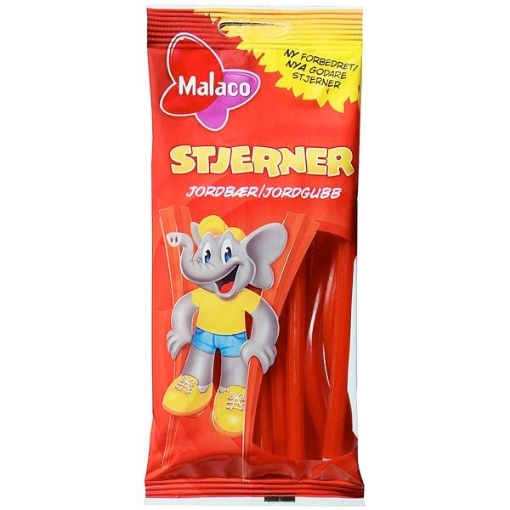 Billede af Malaco Stjerner Jordbær 92 g.MHT.01-07-2026