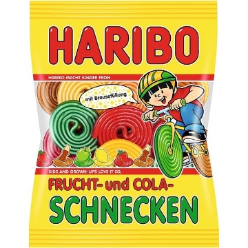 Billede af Haribo Cola og Frugt Snegle 160 g.MHT.30-04-2026