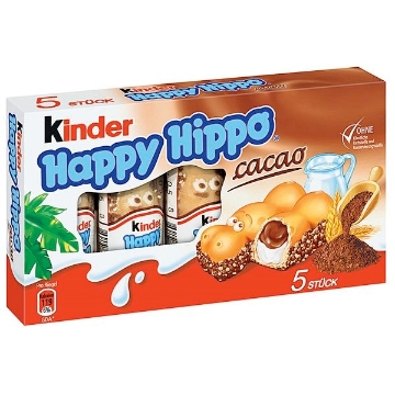 Billede af Ferrero Happy Hippo Cacao 5er 100 g.MHT. 21-07-2026