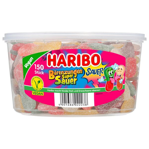 Billede af Haribo Sure Bjørne Tunger 1350 g.