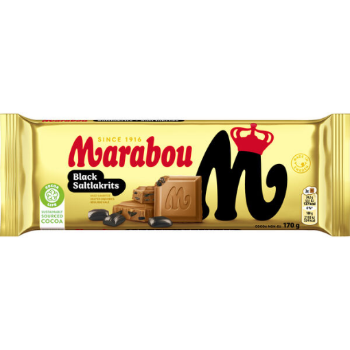 Billede af Marabou Saltlakrids 170 g.MHT.21-08-2026