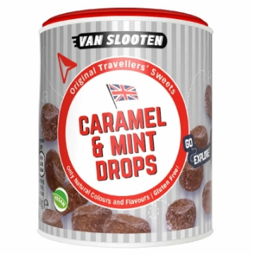 Billede af Van Slooten Karamel & Mint Drops 200 g.MHT. 30-09-2026