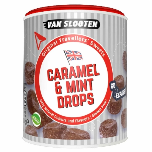 Billede af Van Slooten Karamel & Mint Drops 200 g.MHT. 30-09-2026