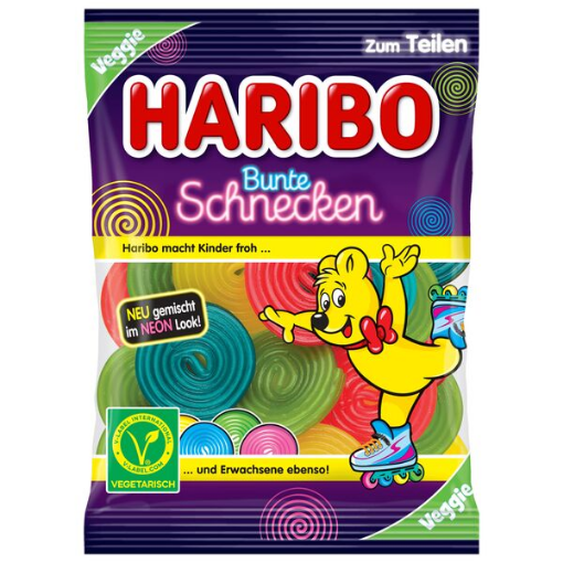 Billede af Haribo Neon Frugt Snegle 160 g.