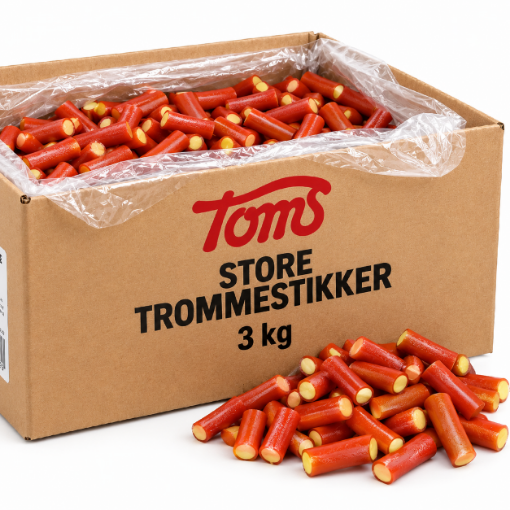 Billede af Toms Store Trommestikker 3 Kg.