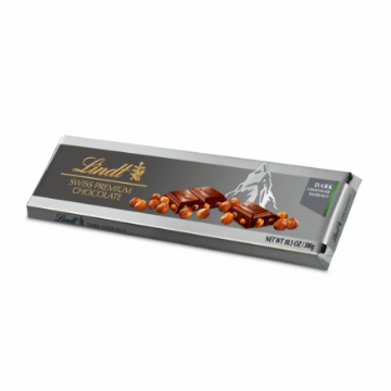 Billede af Lindt Silver Bar Dark Hasselnød 300 g.